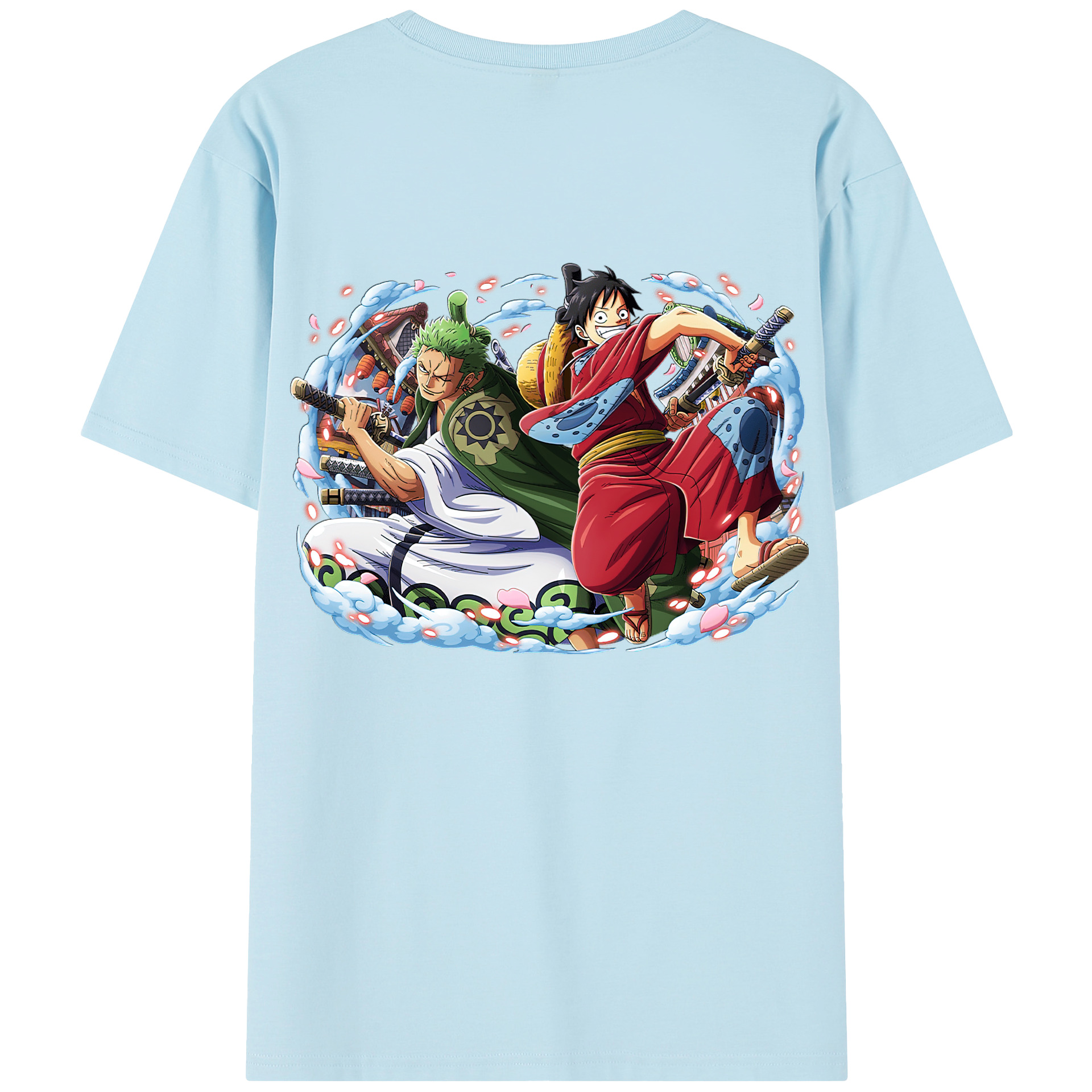 （画像用） ワンピース モンキー・D・ルフィ ONE PIECE Monkey D. Luffy 綿100％半袖Tシャツ（背面プリント）